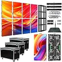 Portable LED Display Wall Panel | P2.9 P3.91 P4.81 P6 3840Hz High Refresh Rate, IP65 Waterproof Aluminum Cabinet | Includes Frame &amp; Case for Stage Event Rental (20, P2.9, B：50*100cm(1.64ft*3.28ft))