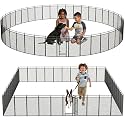 Portable Metal Dog Fence,32" H 40 Panels Outdoor Dog Playpen for Yard