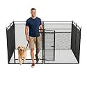 Portable Metal Dog Fence,47" H 8 Panels Outdoor Dog Playpen for Yard