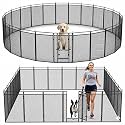 Portable Metal Dog Fence,47" H 24 Panels Outdoor Dog Playpen for Yard