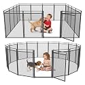 Portable Metal Dog Playpen,40" H 8 Panels Outdoor Dog Fence for Yard