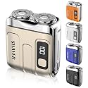 Portable Mini Mens Electric Shaver, Compact Dual Head Pocket Shaver，Gold