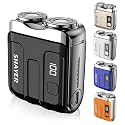 Portable Mini Mens Electric Shaver, Compact Dual Head Pocket Shaver，Black