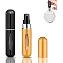Portable Mini Refillable Perfume Atomizer Bottle Travel Size Spray Bottles Accessories, Refillable Perfume Spray Scent Pump Case, Perfume Bottle (5ml/0.2oz,Multicolor, 1 Unit, Aluminum & Glass)