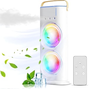 portable misting fan with 600ml water tank 3 fan speeds 5 spray modes 60-degree adjustment mini air cooling usb cable connector dark color zc1