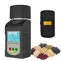 Portable Moisture Tester for Grain,25 Grain Moisture Meter with Backlit Digital Meter Readout & Voice Broadcast, Moisture Temperature Tester for Wheat, Soybean, Coffee and More
