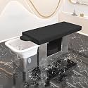 Portable Multi-Functional Water Circulation Shampoo Bed Thai Hair Therapy Shampoo Bed for Salon Hair Treatment Fumigation,Black