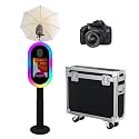 Portable Photo Booth Machine Compatible with iPad,Metal Frame,Black+Camera