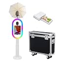Portable Photo Booth Machine Compatible with iPad,White Machine+Printer