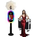 Portable Photo Booth Machine Compatible with iPad,Flashlight Umbrella,Black