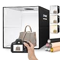 Portable Photo Studio Light Box, PULUZ 16"x16" Professional Dimmable Shooting Tent Kit with 160 LEDs Lights & 6 Kinds Double-Sided Color Backgrounds for Product Photography