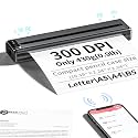 Portable Printers Wireless for Travel,Q302 WiFi Inkless Thermal Printer with Reverse Charging, Phone Printer Supports US Letter/A4/B5/A5, Bluetooth Printers for Home Use Office,300DPI