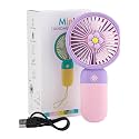 Portable Rechargeable Mini Fan | 400mAh USB Handheld Small Fan with 3 Speed Modes | Silent Personal Pocket Cooling Fan for Travel, Office Desk, Makeup, Kitchen, and Kids (Multicolor)