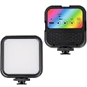 Portable RGB Video Light with 70 LED's, Compatible with Panasonic Lumix G100D, Adjustable Color Temperature, and Long-Lasting Rechargeable Battery