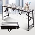 Portable Scaffolding Equipment Tools, Folding Height Adjustable Work Platform, Multipurpose Tower Ladder Stool Work Bench for Ceiling Decoration, Cleaning, Construction