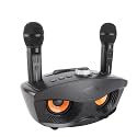 Portable Speaker for Home Karaoke with Dual Microphones, AUX Input for External Devices, Ideal Family Gatherings and Parties (Black)