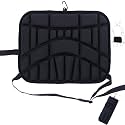 Portable Stadium Seat Cushion with Waist Strap, Waterproof &amp; Anti-Slip Bleacher Cushion, Lightweight &amp; Foldable EVA Padded for Benches, Hunting, Stadium Seating, Camping, Hiking - Black
