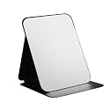 Portable Tabletop Vanity Mirror 16*11 cm Foldable StandHD Clear Reflection Makeup Mirror for Dressing Table Travel Friendly Compact Mirror Home Office Bedroom Use Lightweight &amp; Durable (BLACK)