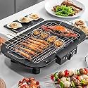 Portable Temperature Control Electric Barbecue Grill Smoke Free Griller, Frying, Tandoori Maker Tray for Home Hotel Restaurant Indoor Outdoor