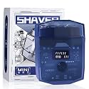 Portable Transparent Razor, Double Engine Mecha Small Electric Razor Set, with Multifunctional Shaving Head & Smoothshave Blade (Blue)