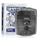 Portable Transparent Razor, Double Engine Mecha Small Electric Razor Set, with Multifunctional Shaving Head &amp; Smoothshave Blade (Black)