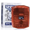 Portable Transparent Razor, Double Engine Mecha Small Electric Razor Set, with Multifunctional Shaving Head &amp; Smoothshave Blade (Red)
