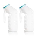 Portable Urinals for Men with Glow in The Dark Lid – 32 Oz. Bottle – 2 Pack-Male Urinal Bottles with Spill Proof Screw Cap – Durable and Reliable – Practical Design – for Camping, Travel People
