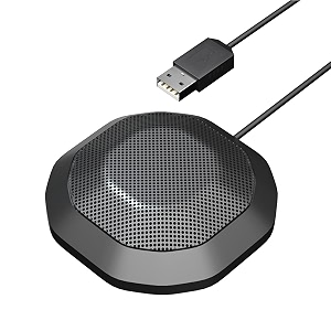 portable usb conference microphone 360 omnidirectional condenser computer pc mic with touch mute plug and play compatible with windows macos for pc laptop video conference chatting gaming record