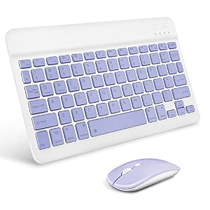 portable wireless keyboard and mouse set rechargeable universal ultra thin compatible with iosandroidwindows tablets laptops pcs