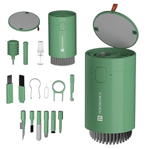 portronics clean g 20 in 1 multipurpose device cleaner cleaning kit for laptops smartphones keyboards desktop amp earphonesgreen