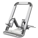 Portronics Modesk 100 Desktop Foldable Mobile &amp; Tablet Holder with Multiple Viewing Angles, Anti Slip Strips, ABS Material(Grey)