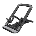 Portronics Modesk 100 Desktop Foldable Mobile & Tablet Holder with Multiple Viewing Angles, Anti Slip Strips, ABS Material(Black)