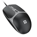 Portronics Toad 103 Wired Optical Mouse with 2400 DPI, Plug &amp; Play, Ambidextrous, Hi-Optical Tracking, 1.5M Cable Length, 30 Lakhs Click Life, Ergonomic Mouse for Comfortable All-Day Grip (Black)