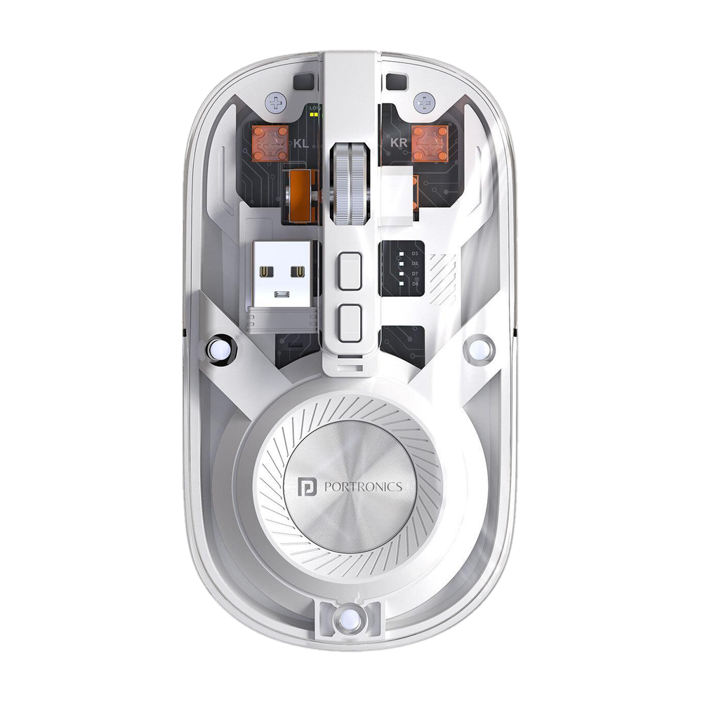 Portronics Toad 8 Ambidextrous Optical Mouse with Upto 1600 DPI, Silent ...