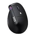 Portronics Toad Ergo Vertical Advanced Wireless Ergonomic Mouse 2.4Ghz, 6D Button, Wrist Support, Adjustable DPI Upto 3200, Supports Hand Posture(Black)
