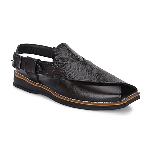 POS Mens Ethnic Synthetic Leather Peshawari Slip