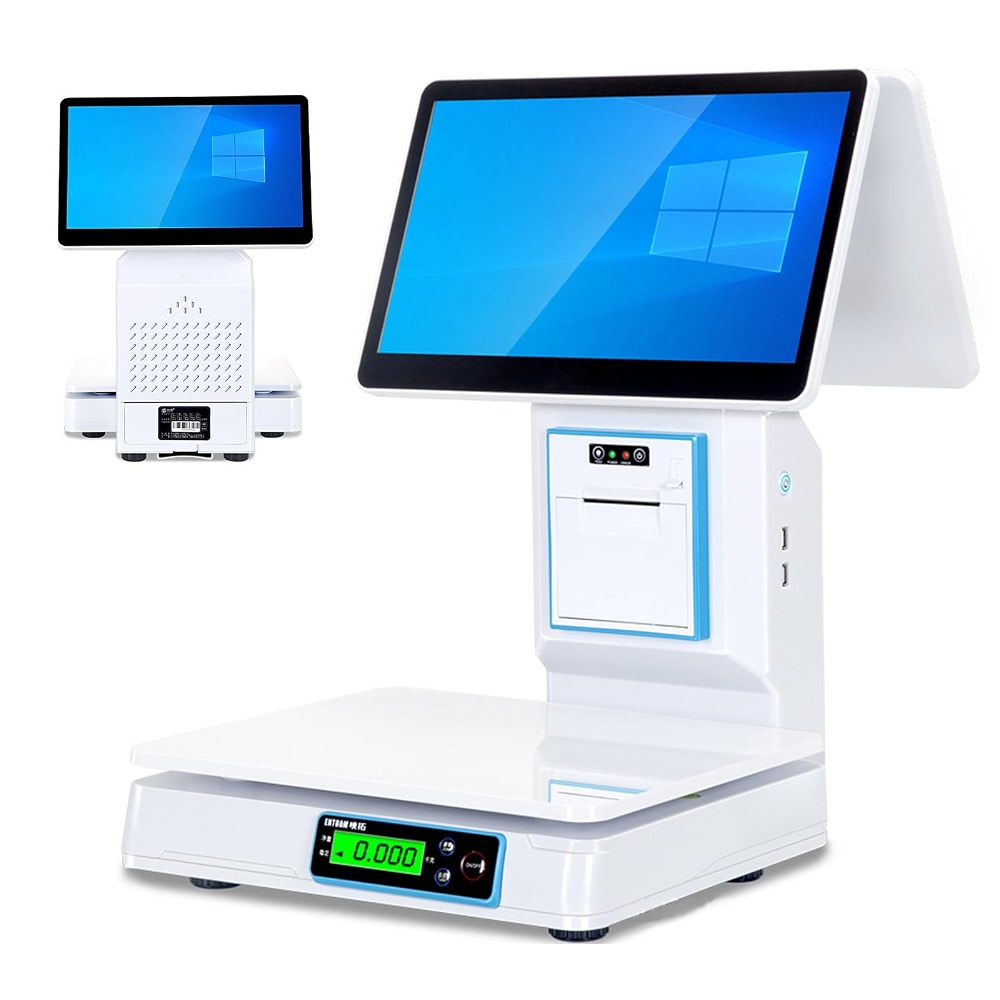 POS System with Weighing Retail Scale, Smart Screen Touch POS System ...