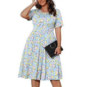 POSESHE Womens Plus Size Summer Dress 2026