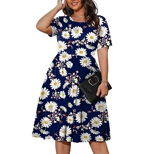 POSESHE Womens Plus Size Summer Dress 2026