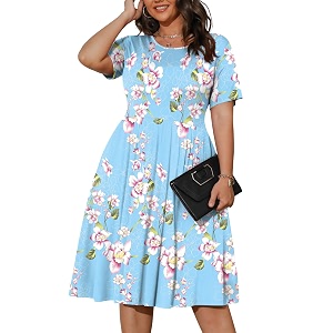 POSESHE Womens Plus Size Summer Dress 2026