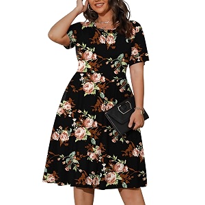 POSESHE Womens Plus Size Summer Dress 2026