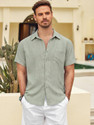 POSHAX Men Solid Casual Light Green Shirt