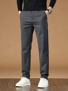 POSHAX Regular Fit Men Grey Trousers