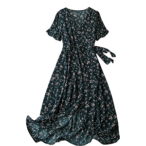 POSHAX Womens Rayon Midi Dress