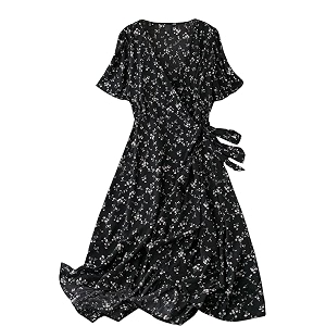 POSHAX Womens Rayon Midi Dress