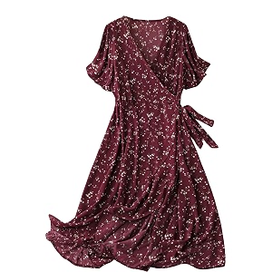 POSHAX Womens Rayon Midi Dress