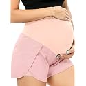 POSHGLAM Women‘s Maternity Shorts Over Belly Workout Running Casual Summer Pregnancy Shorts