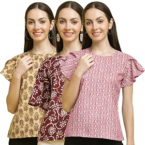 Womens Floral Regular Fit Blouse