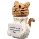 Positive Crochet Animals Cat – “Never Forget the Difference You Make”