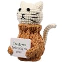 Positive Crochet Animals Cat “Thank You for Helping Me Grow!” Teacher Appreciation Birthday Gifts for Women Daughter Sister Friend Coworkers Mentor/Tutor/Coach Cat Lovers